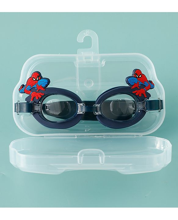 Pine Kids Marvel Swimming Goggles With Spiderman Applique - Black