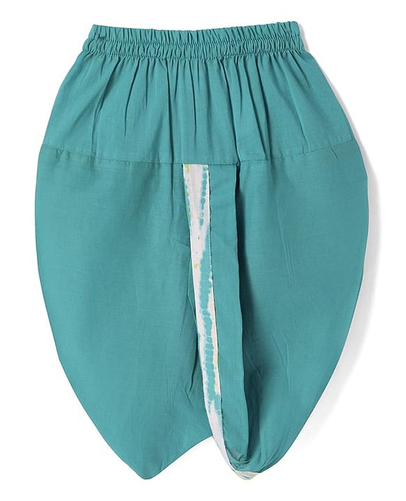 Babyhug Cotton Woven Full Sleeves Tie & Dye Kurta Dhoti Set - Blue