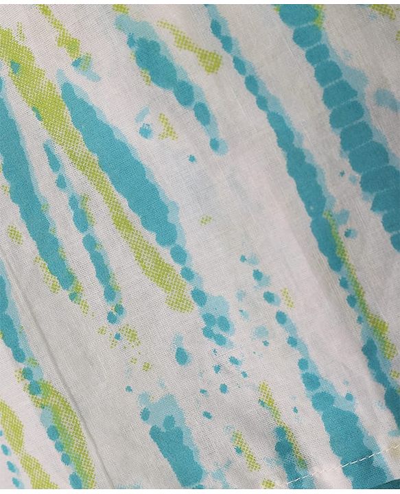 Babyhug Cotton Woven Full Sleeves Tie & Dye Kurta Dhoti Set - Blue