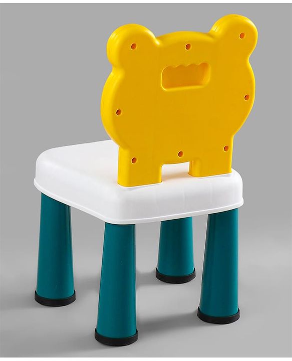 Babyhug Junior Study Kids Study Table and Chair Set with Storage|4 in 1 Multifunctional Desk Set for 3- 7 Years Kids|Upto 50 Kg Weight Capacity - Yellow