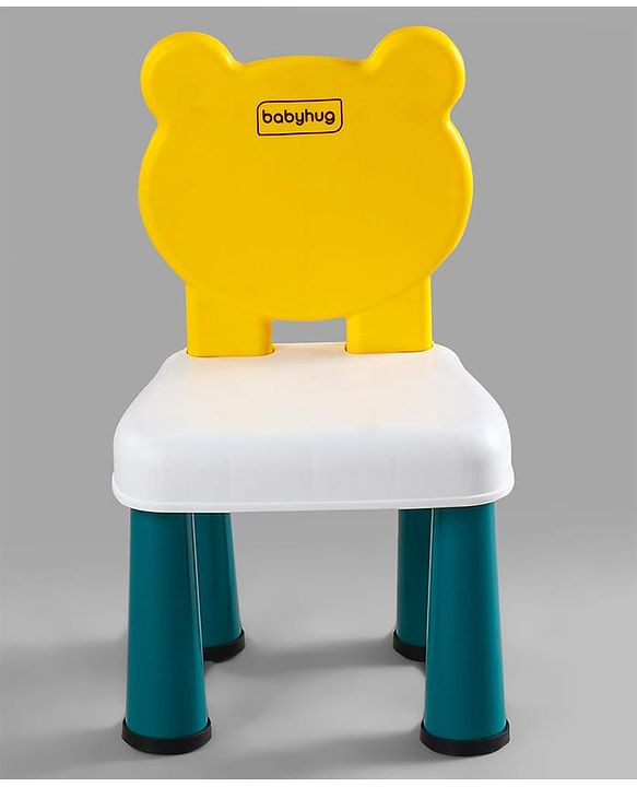 Babyhug Junior Study Kids Study Table and Chair Set with Storage|4 in 1 Multifunctional Desk Set for 3- 7 Years Kids|Upto 50 Kg Weight Capacity - Yellow