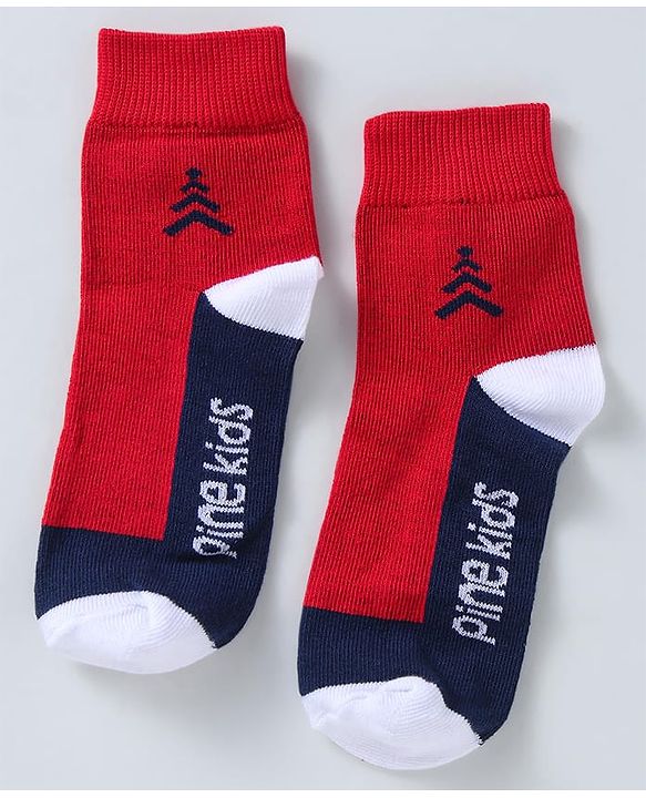 Pine Kids Ankle Length Socks with  Logo Design Pack Of 3 (Colour May Vary)