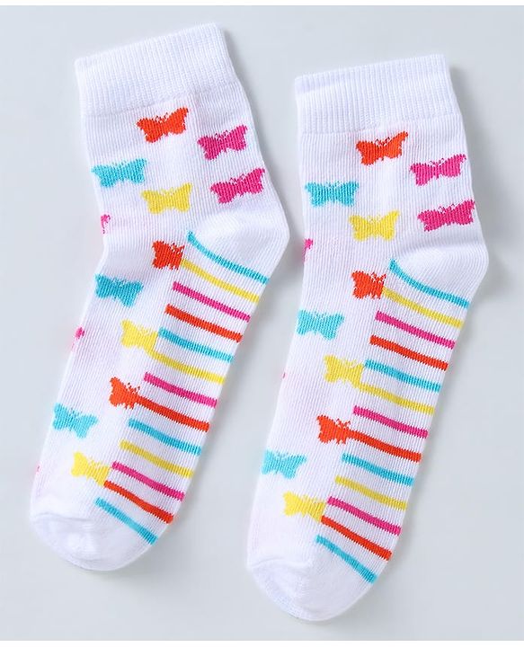 Pine Kids Ankle Length Socks with  Polka Dots Design Pack Of 3 (Colour May Vary)