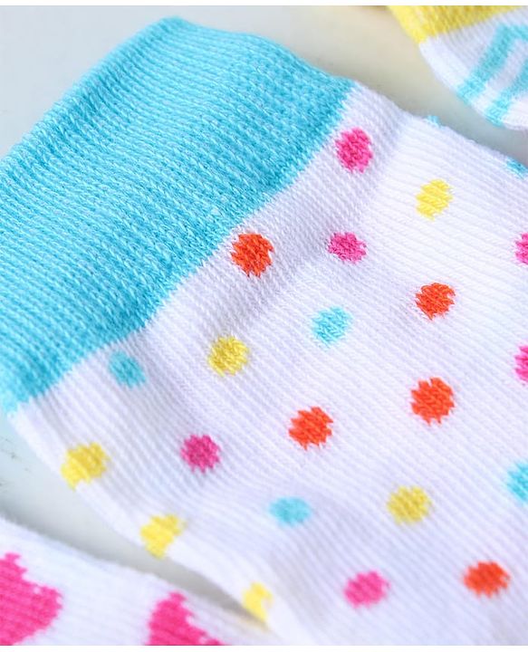 Pine Kids Ankle Length Socks with  Polka Dots Design Pack Of 3 (Colour May Vary)