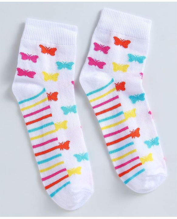 Pine Kids Ankle Length Socks with  Polka Dots Design Pack Of 3 (Colour May Vary)