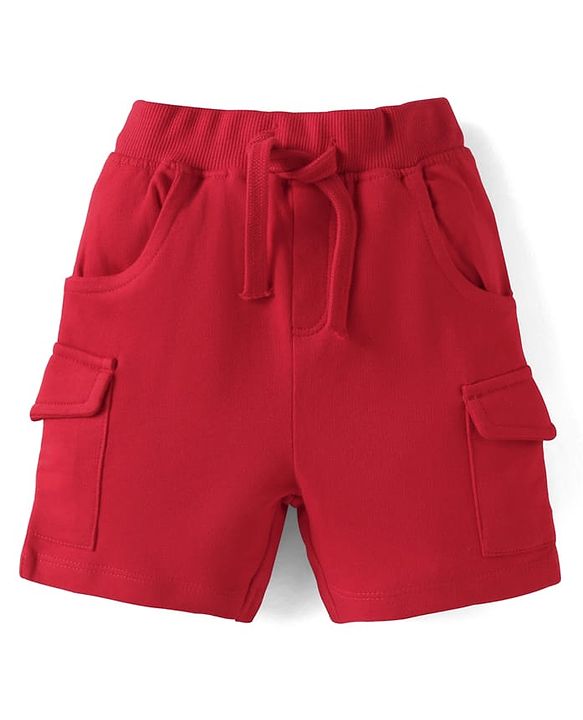 Babyhug Disney Single Jersey Knit Half Sleeves Dino Print T-Shirt & Shorts Set - Red & Blue