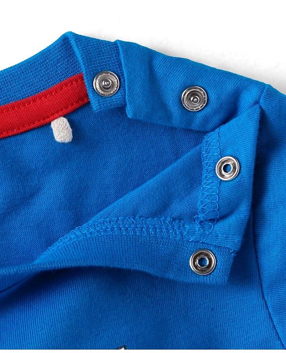 Babyhug Disney Single Jersey Knit Half Sleeves Dino Print T-Shirt & Shorts Set - Red & Blue