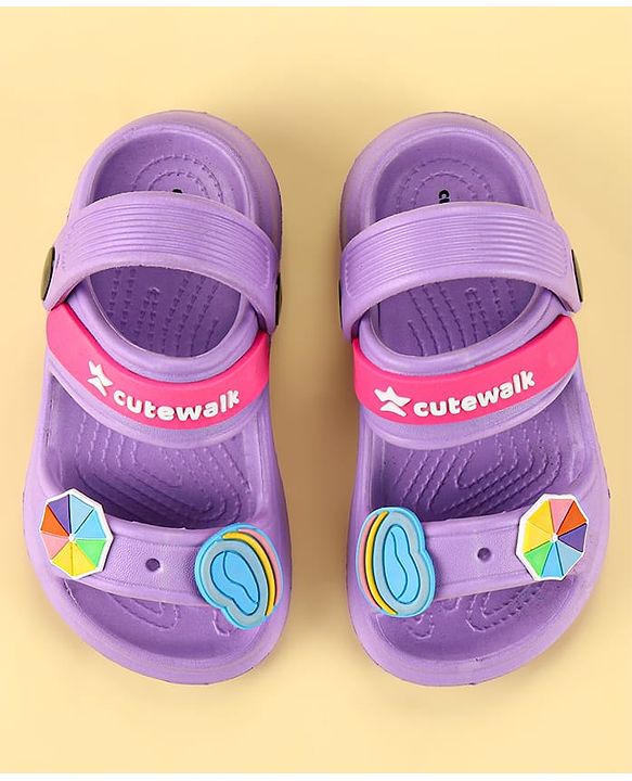 Cute Walk by Babyhug Clogs with Backstrap Gaming Applique - Navy Blue