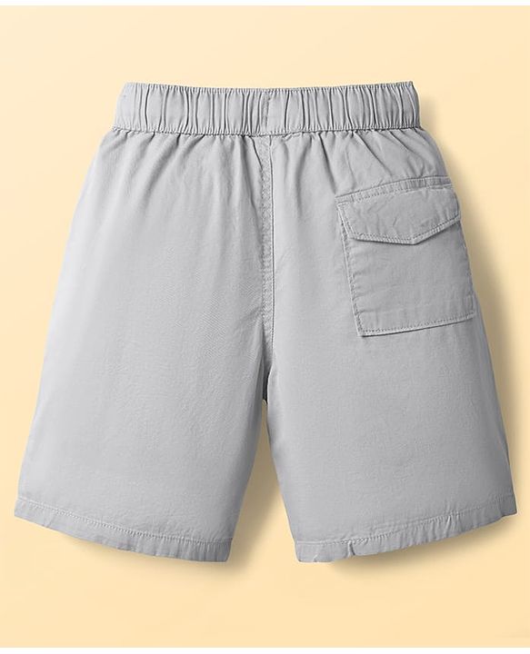 Pine Kids Cotton Woven Knee Length Solid Color Shorts - Navy Blue
