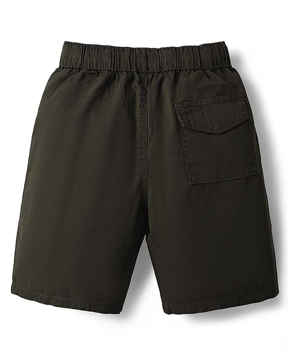 Pine Kids Cotton Woven Knee Length Solid Color Shorts - Navy Blue