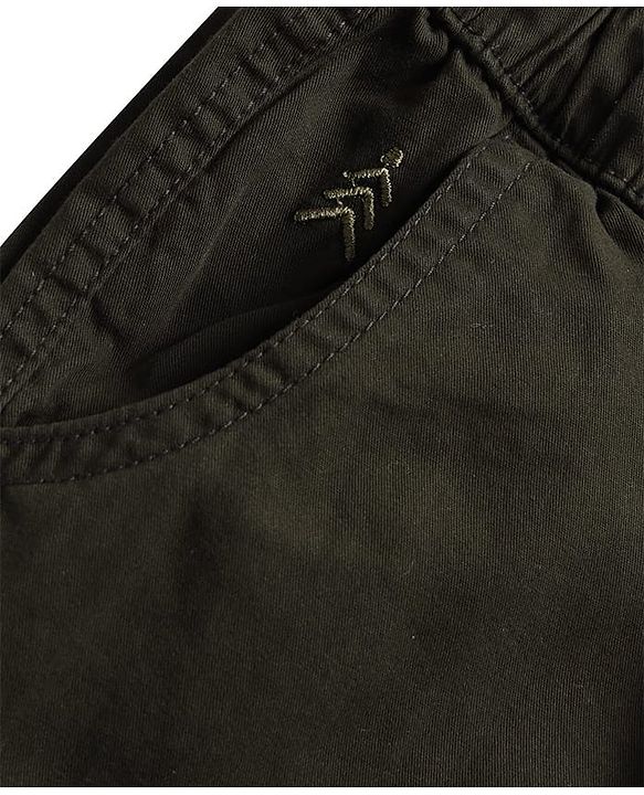 Pine Kids Cotton Woven Knee Length Solid Color Shorts - Navy Blue