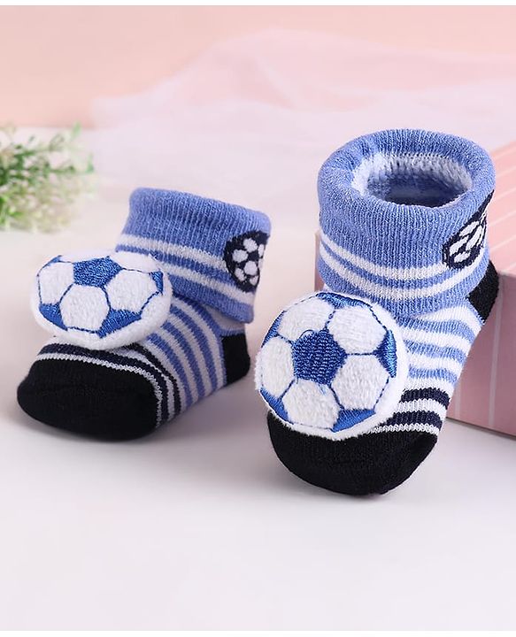 Cute Walk by Babyhug Sock Shoes with Football Applique - Lavender & White