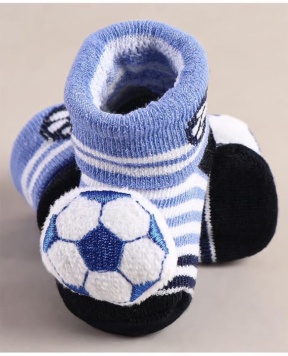 Cute Walk by Babyhug Sock Shoes with Football Applique - Lavender & White