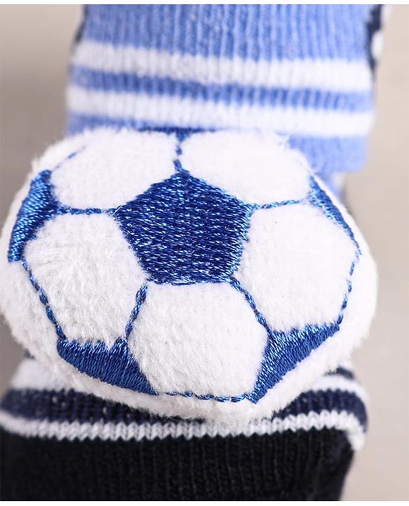 Cute Walk by Babyhug Sock Shoes with Football Applique - Lavender & White