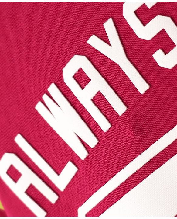 Pine Kids Cotton Knit Half Sleeves T-Shirt with Text Print & Tape Detailing - Red