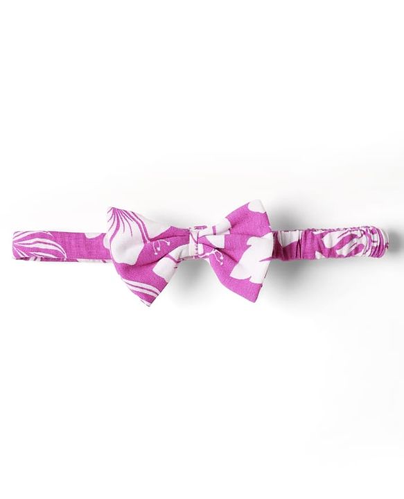 Babyhug Single Jersey Knit Sleeveless Floral Printed Frock with Headband & Bow Applique - Plum