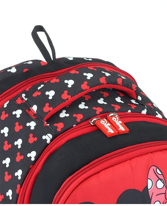 Babyhug Disney Mickey Mouse School Backpack|2 Main Compartments, 2 Front Pockets, 2 side Bottle Pockets|Water Resistant|Long lasting and Durable Zippers | Comfortable back cushioning | For School, Travel and Outdoors|Blue- 15.8 inches