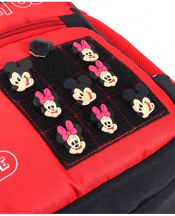 Babyhug Disney Mickey Mouse School Backpack|2 Main Compartments, 2 Front Pockets, 2 side Bottle Pockets|Water Resistant|Long lasting and Durable Zippers | Comfortable back cushioning | For School, Travel and Outdoors|Blue- 15.8 inches