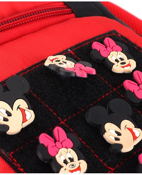 Babyhug Disney Mickey Mouse School Backpack|2 Main Compartments, 2 Front Pockets, 2 side Bottle Pockets|Water Resistant|Long lasting and Durable Zippers | Comfortable back cushioning | For School, Travel and Outdoors|Blue- 15.8 inches