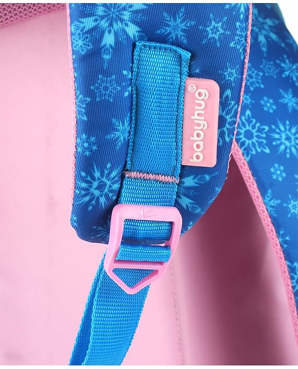 Babyhug Disney Frozen Tic-Tac-Toe School Backpack|2 Main Compartments, 2 Front Pockets, 2 side Bottle Pockets|Water Resistant|Long lasting and Durable Zippers | Comfortable back cushioning | For School, Travel and Outdoors|Lavender- 15.8 inches