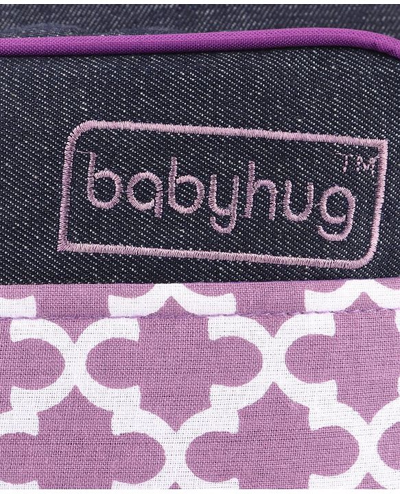 Babyhug Vogue Mini & Compact Denim Diaper Bag Quatrefoil Design - Purple