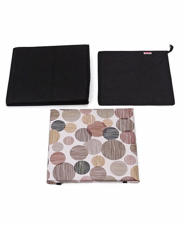 Babyhug Sto-Sit Foldable Storage Box Cum Stool - Black & Blue Heart