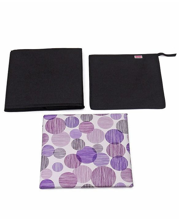 Babyhug Sto-Sit Foldable Storage Box Cum Stool - Black & Blue Heart