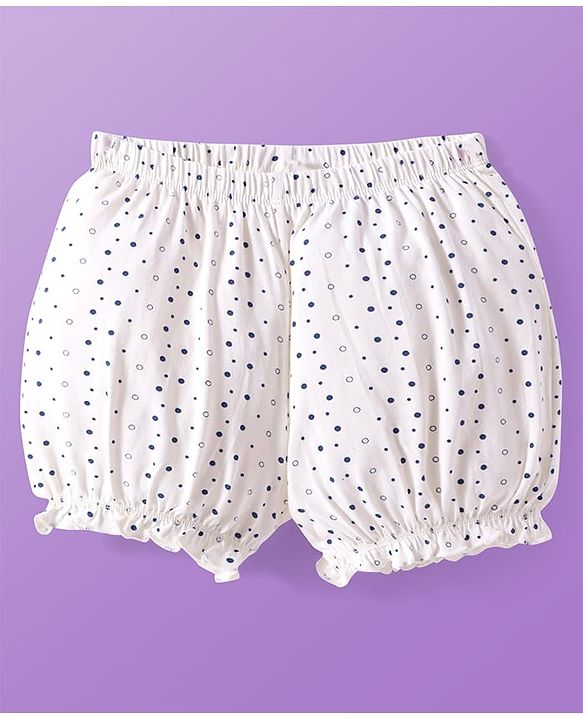 Pine Kids Cotton Lycra Knit Bloomers with Floral & Polka Dots Print Pack of 3 (Color May Vary)