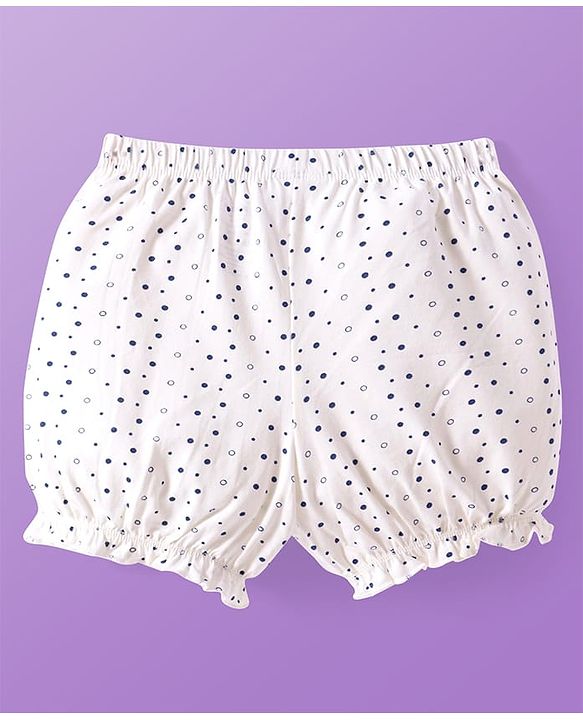 Pine Kids Cotton Lycra Knit Bloomers with Floral & Polka Dots Print Pack of 3 (Color May Vary)