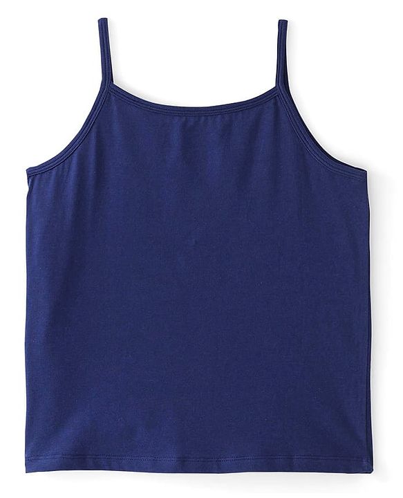 Pine Kids Knit Singlet Slips With Floral Print Pack of 3 - Navy Blue Pink & White