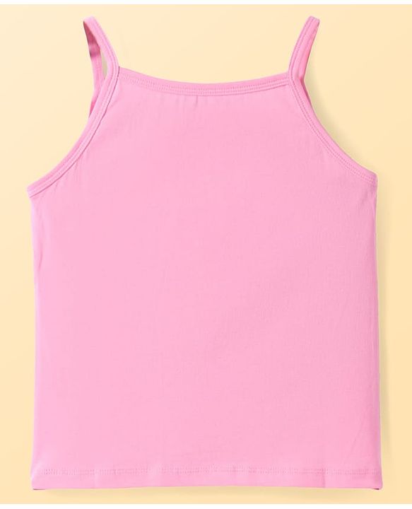Pine Kids Cotton Knit Singlet Sleeves Slips with Hearts Print Pack of 3 (Color May Vary)