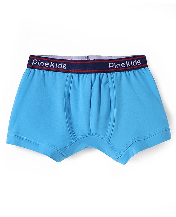 Pine Kids Cotton Elastane Knit Solid Colour Trunks Pack of 3 (Colour May Vary)