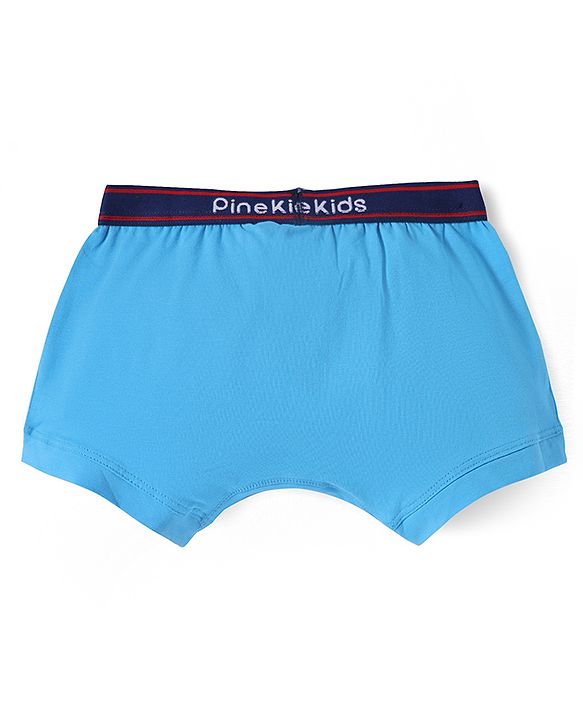 Pine Kids Cotton Elastane Knit Solid Colour Trunks Pack of 3 (Colour May Vary)