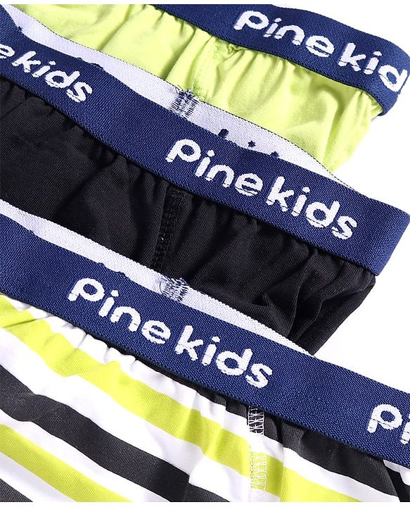 Pine Kids Cotton Elastane Knit Briefs Pack of 3 (Color May Vary)