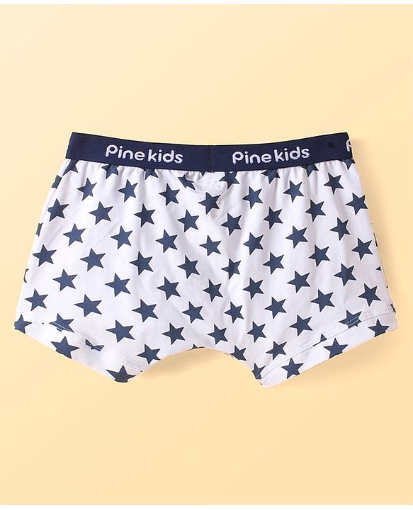 Pine Kids Cotton Elastane Knit Briefs With Star Print Pack of 3 (Color May Vary)