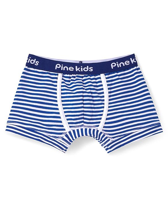 Pine Kids Cotton Knit Trunks With Stripes & Star Print Pack Of 3 - Color May Vary