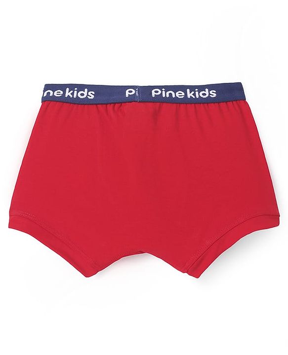 Pine Kids Cotton Knit Trunks With Stripes & Star Print Pack Of 3 - Color May Vary
