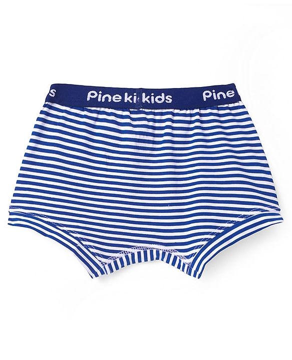 Pine Kids Cotton Knit Trunks With Stripes & Star Print Pack Of 3 - Color May Vary