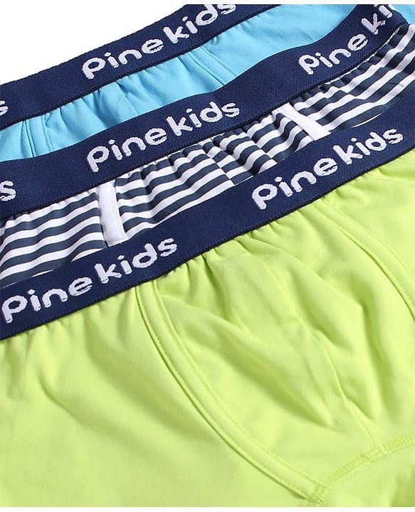 Pine Kids Cotton Knit Trunks With Stripes Pack Of 3 - Color May Vary