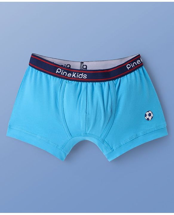 Pine Kids Cotton Elastane Knit Trunks With Basketball Print Pack Of 3 (Colour May Be Vary)