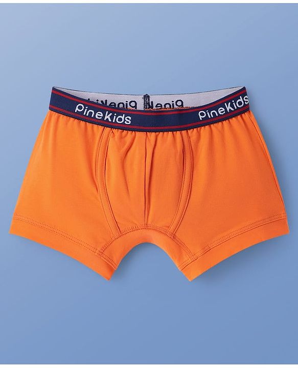Pine Kids Cotton Elastane Knit Trunks With Basketball Print Pack Of 3 (Colour May Be Vary)