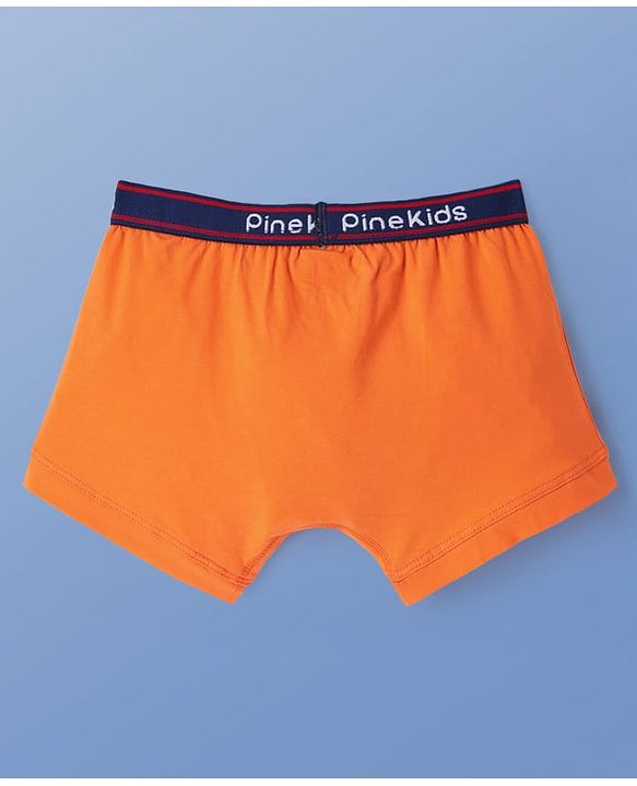 Pine Kids Cotton Elastane Knit Trunks With Basketball Print Pack Of 3 (Colour May Be Vary)