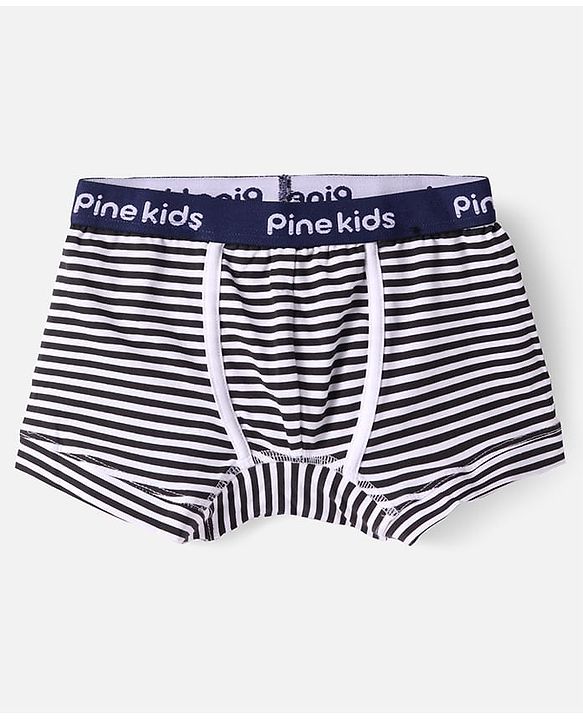Pine Kids Cotton Knit Trunks With Stripes Print Pack Of 3 - Color May Vary