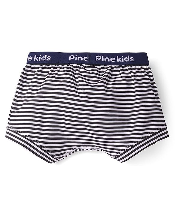 Pine Kids Cotton Knit Trunks With Stripes Print Pack Of 3 - Color May Vary