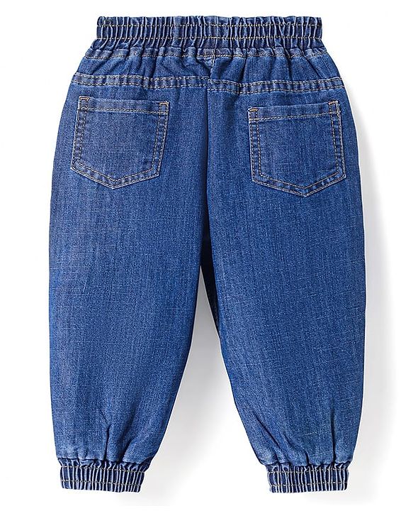 Babyhug Full Length Washed Denim Jeans - Blue