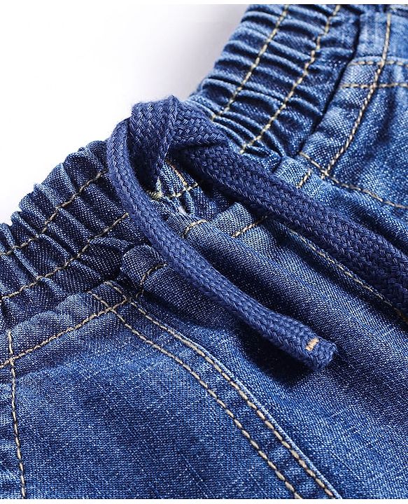 Babyhug Full Length Washed Denim Jeans - Blue