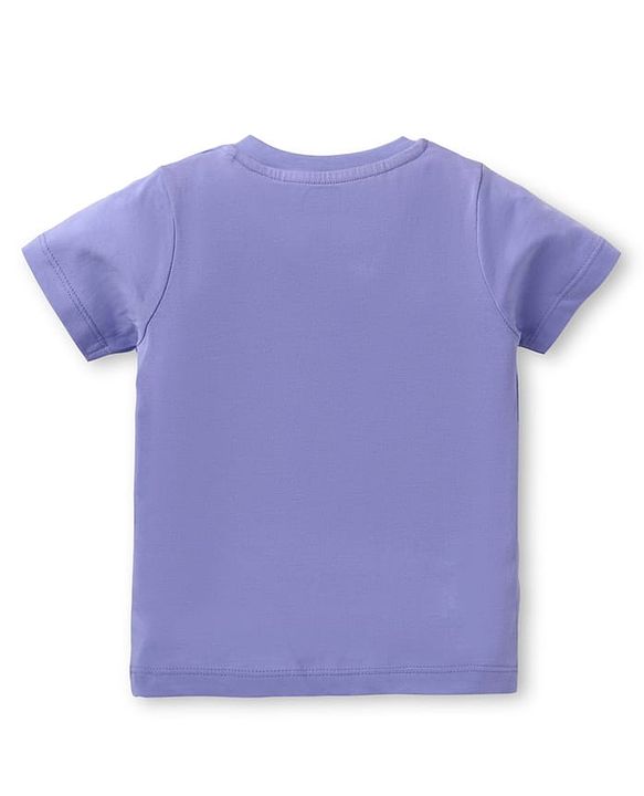 Babyhug Cotton Knit Half Sleeves T-Shirts With Animal Print Pack Of 3 - Yellow & Purple