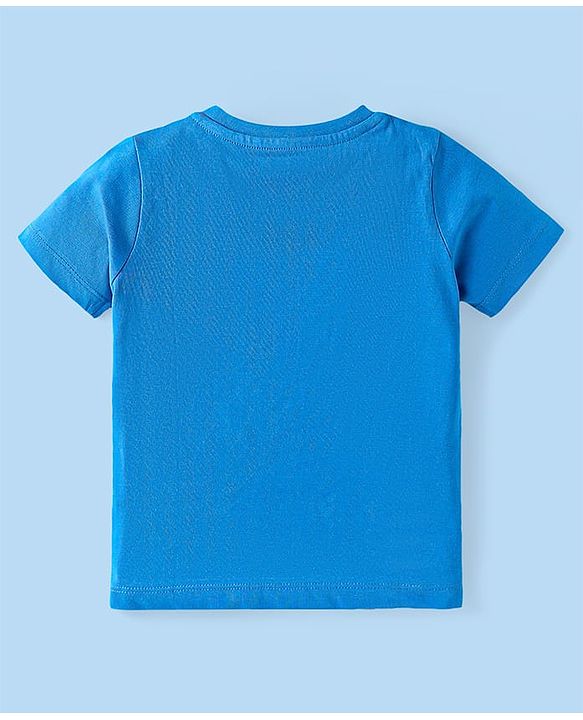 Babyhug 100% Cotton Knit Half Sleeves T-Shirts With Stripes Pack Of 3 - White & Blue