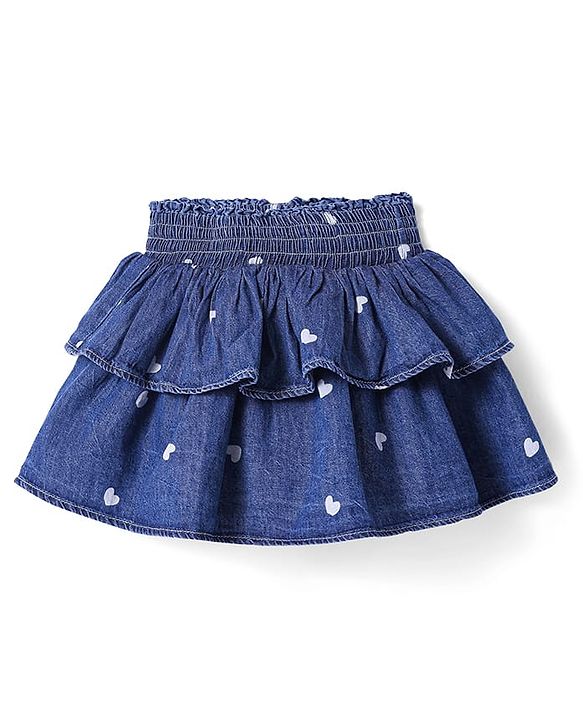 Babyhug Cotton Knit Mid Thigh Length Shorts with Tropical Theme Print & Bow Applique Pack of 3 - Pink Navy Blue & Lilac