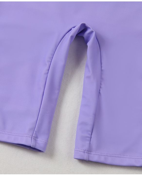 Babyhug Full Sleeves Legged Swimsuit Tie & Dye Print - Purple